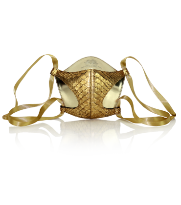 Bernd Serafin Thaler Miss Rona Python Couture Mask Gold